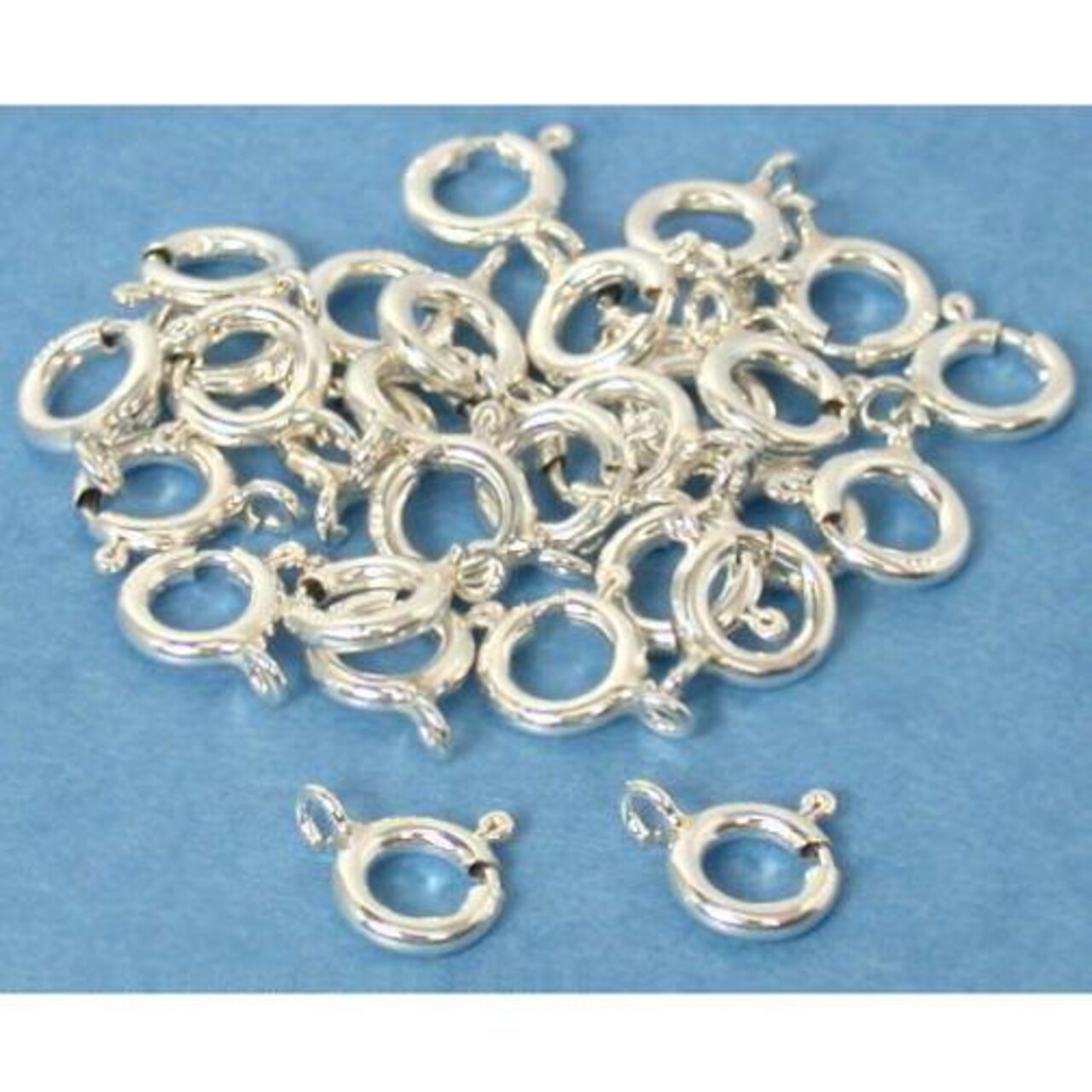 30 Sterling Silver Spring Ring Clasps Chain Necklace Findings